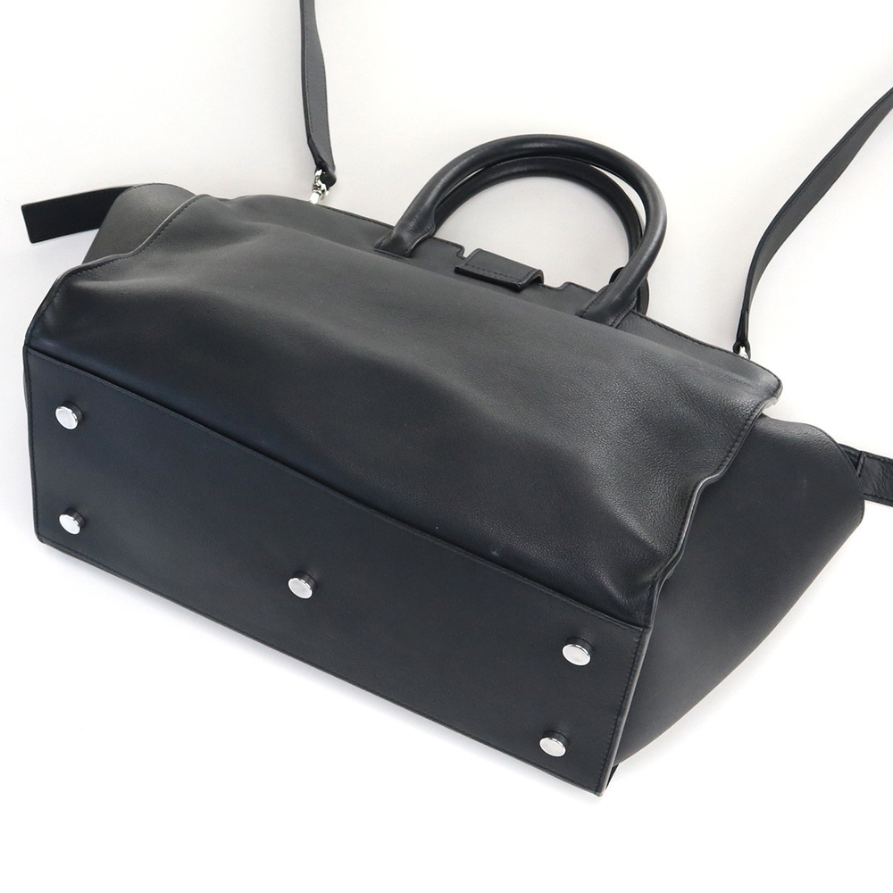 Saint Laurent Downtown Cabas Handbag Leather Black - Picture 2 of 11
